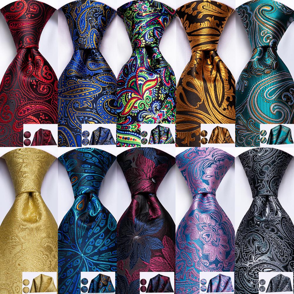 Hi-Tie Ascot Men&s Tie Floral Paisley 100% Silk Nec..